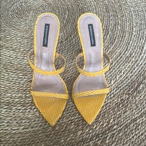 BCBGMaxAzria Yellow Heels with Slim Design